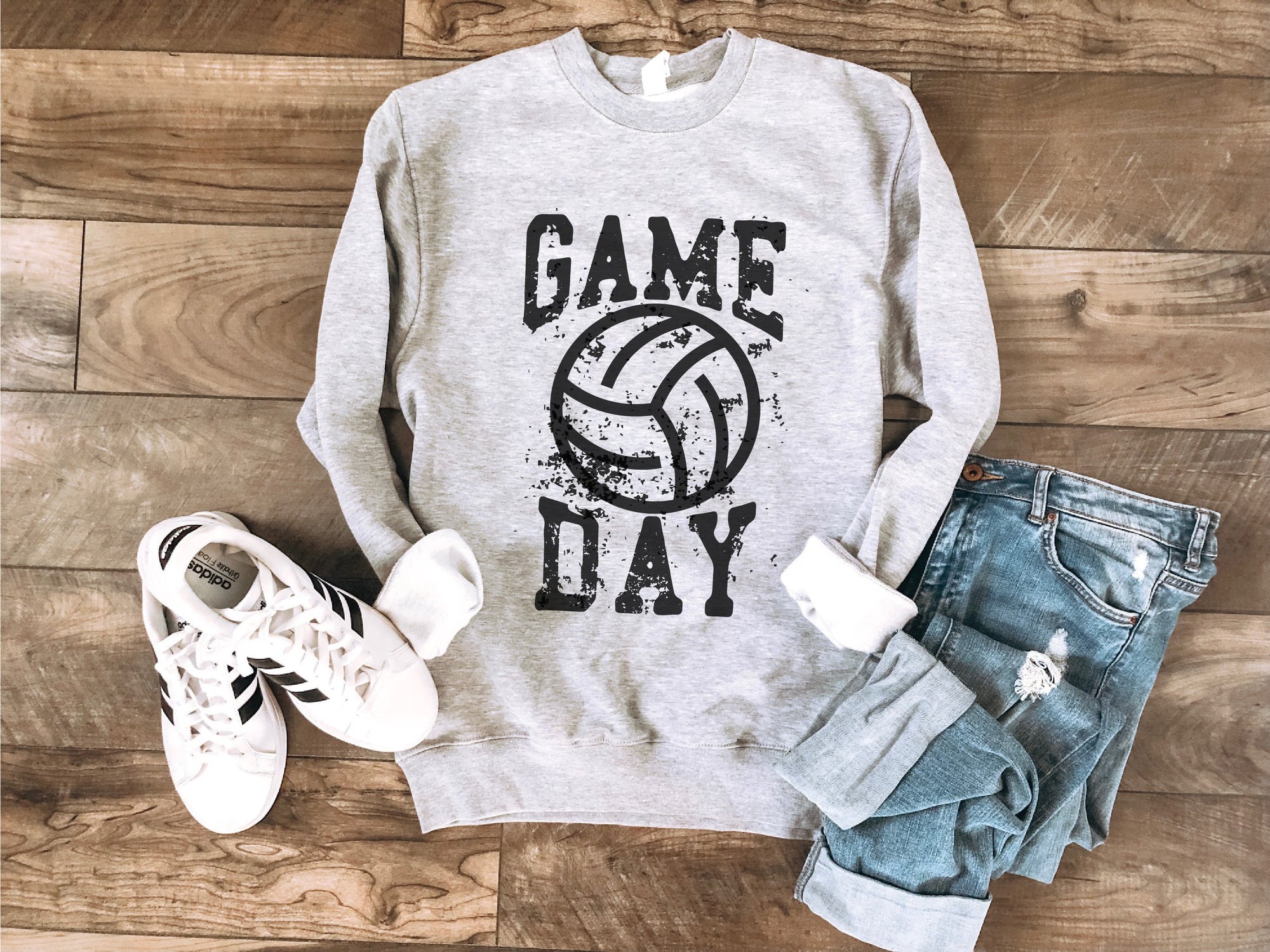 Gameday grunge volleyball basic sweatshirt Basketball sweatshirt Gildan 18000 sweatshirt 
