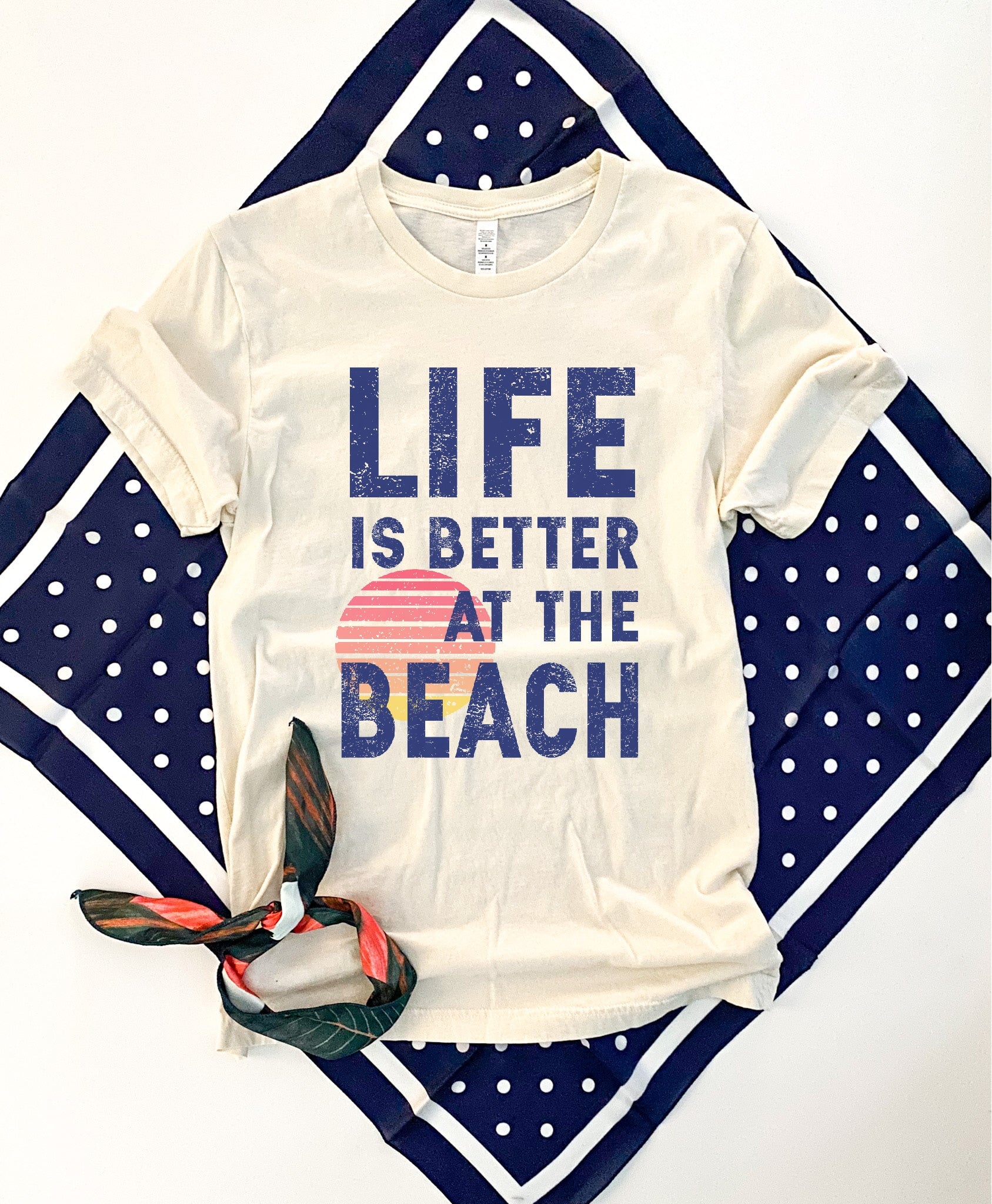 Life is better at the beach tee Summer collection Bella Canvas 3001 