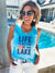 Life is better at the lake unisex tank Miscellaneous tank Cotton heritage mc1790- Silver is Bella 3480 