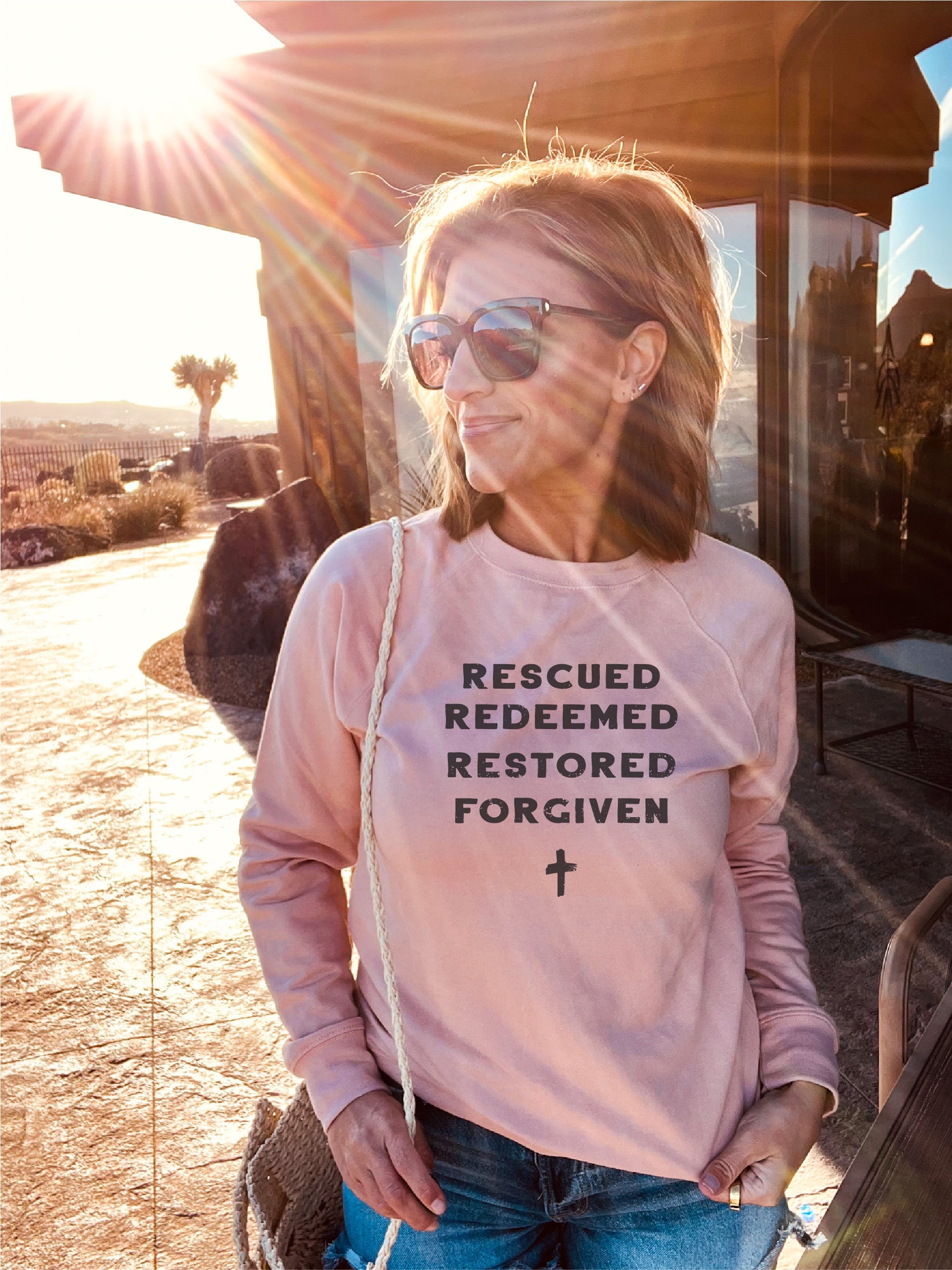 Rescued and Redeemed French Terry Raglan Inspirational French Terry raglan Cotton heritage and lane seven French Terry raglan 