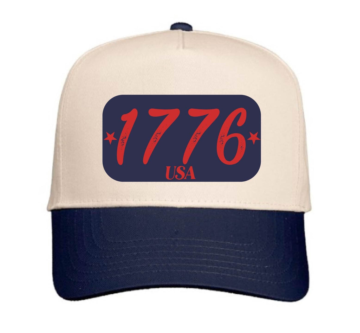 1776 USA two toned ball cap patriotic Otto 5 panel ball cap 