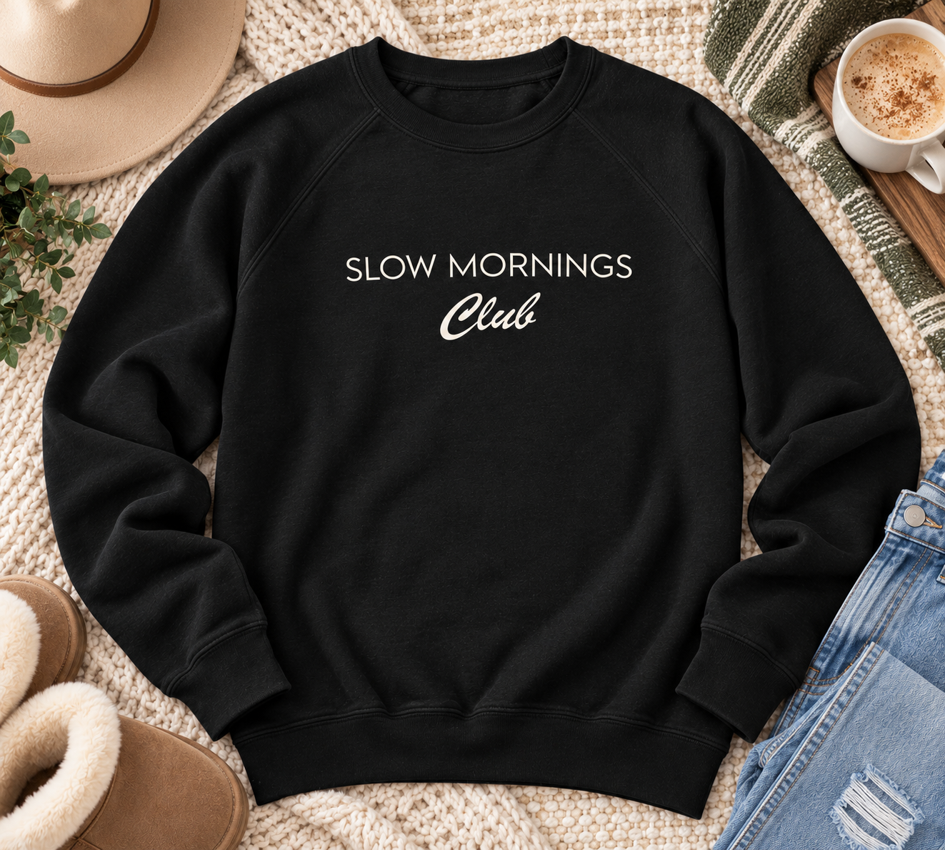 Slow Mornings Club French Terry Sweatshirt