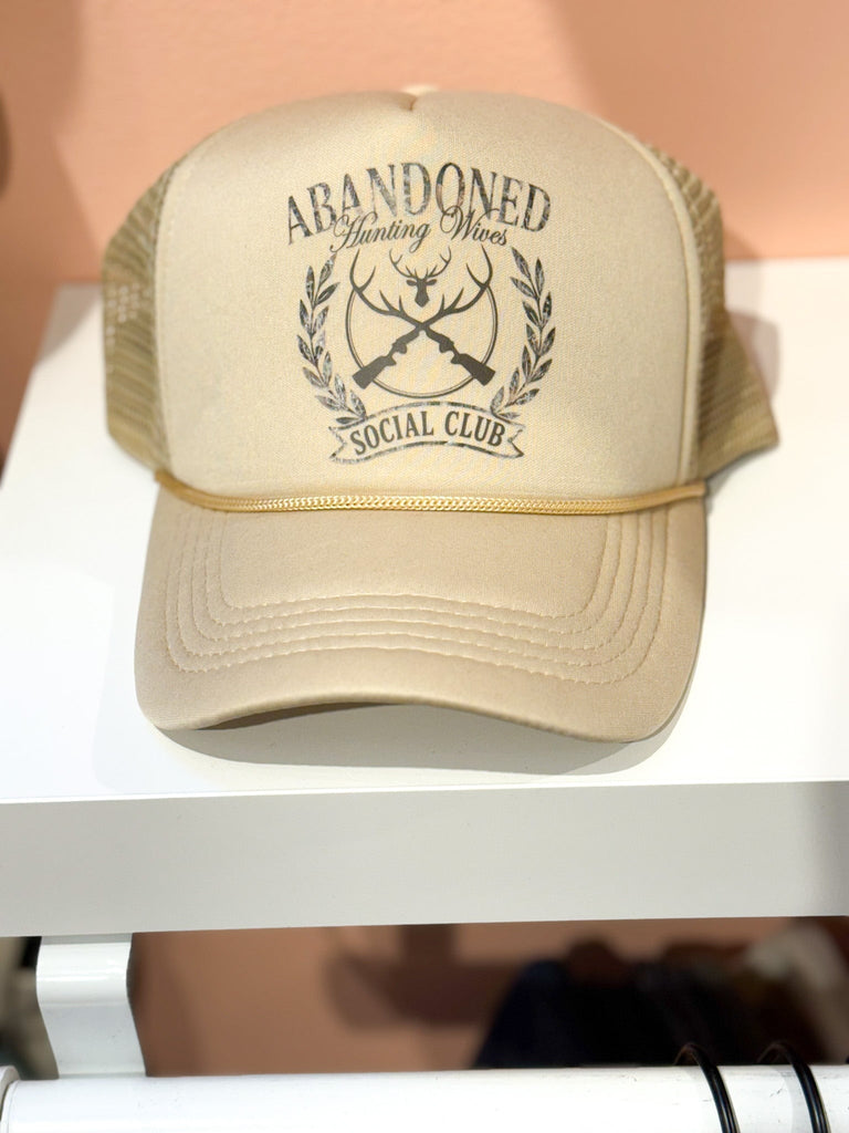 Abandoned hunting wives foam trucker hat