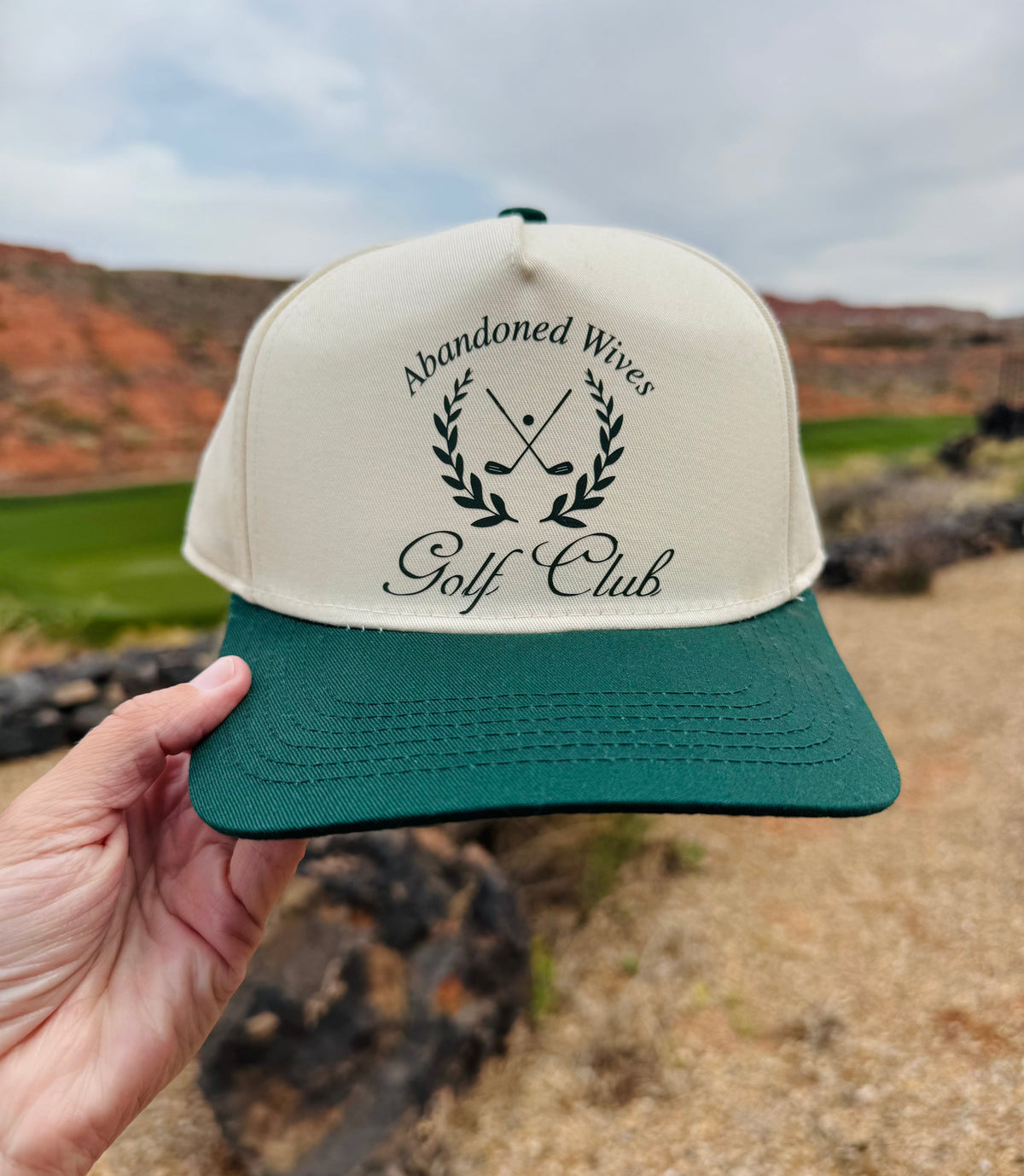 Abandoned wives club two-toned ball cap country club Otto 5 panel ball cap 