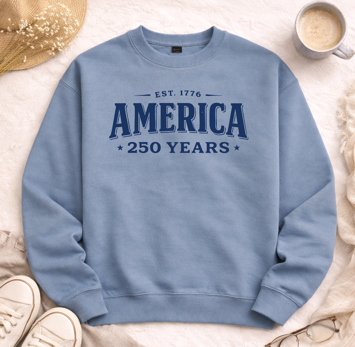 America 250 Years Sweatshirt Graphic Design Sweatshirt Gildan 