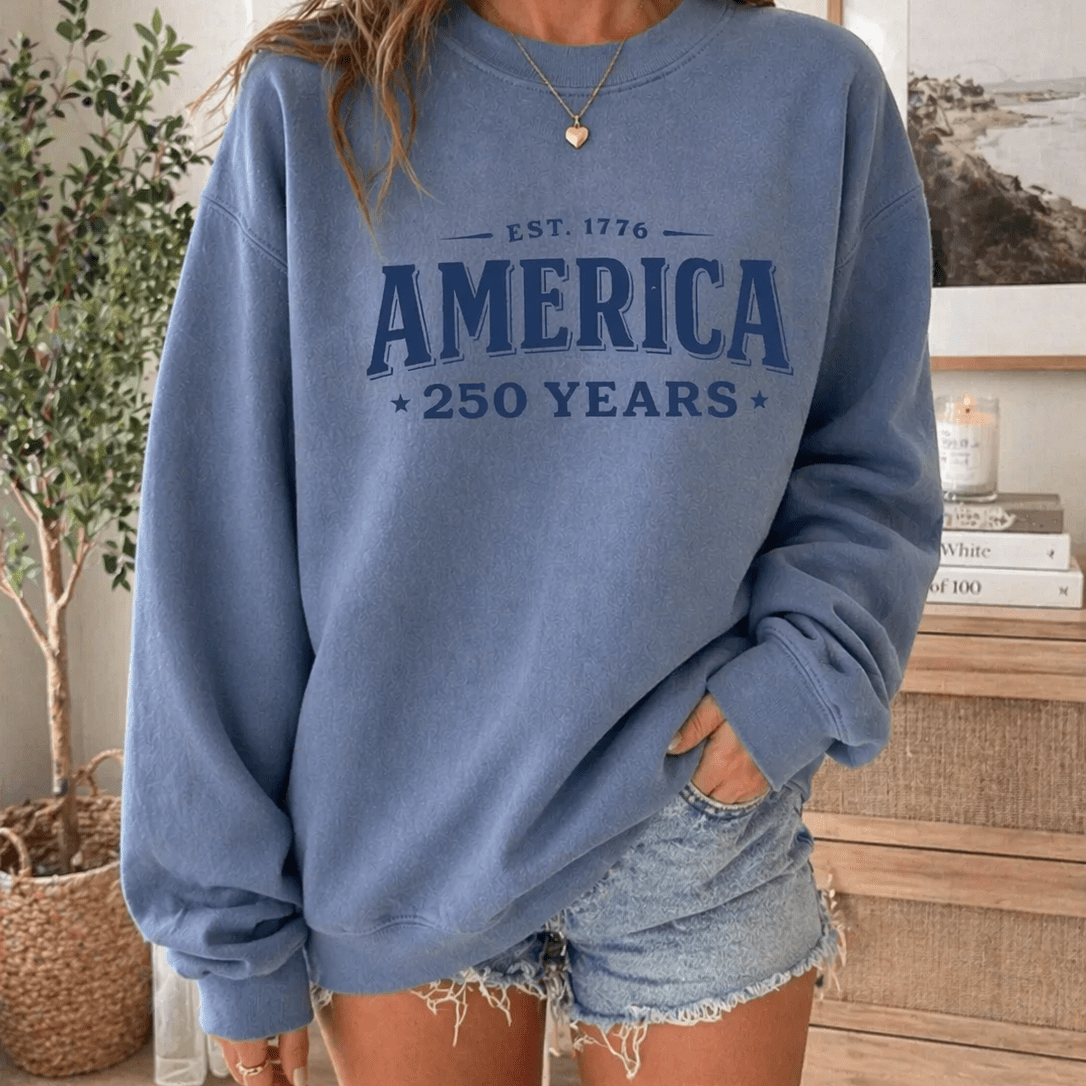America 250 Years Sweatshirt Graphic Design Sweatshirt Gildan 