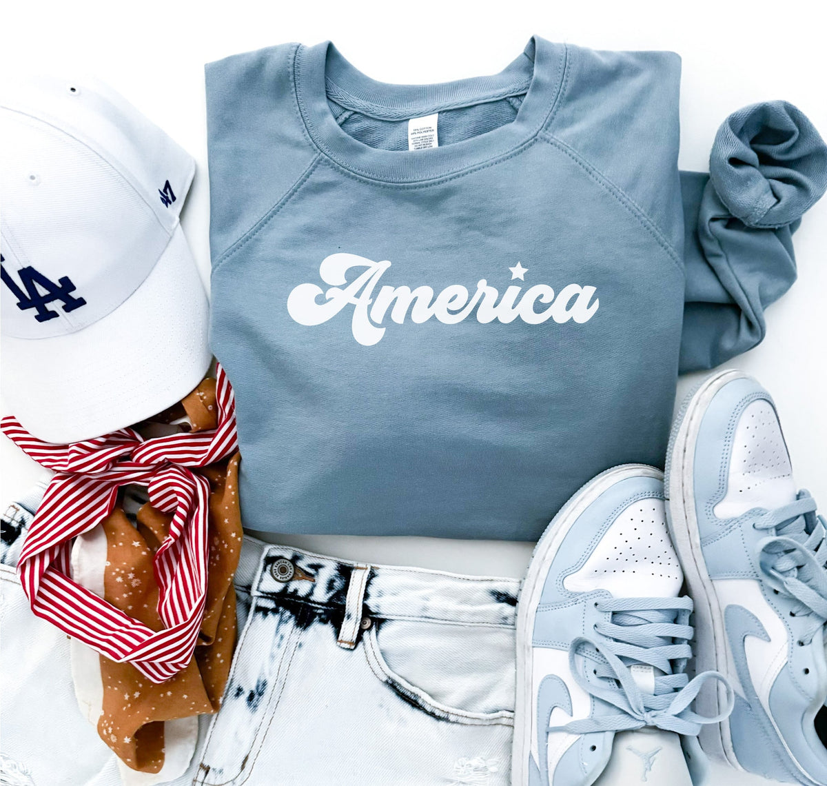 America french terry sweatshirt 4th of july collection Independent Trading Co French Terry 