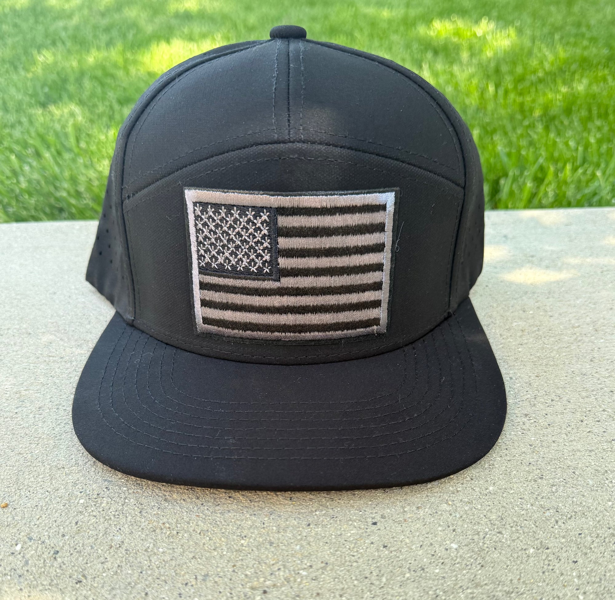 American Flag patch 7 panel hat Hat 7 panel hat 