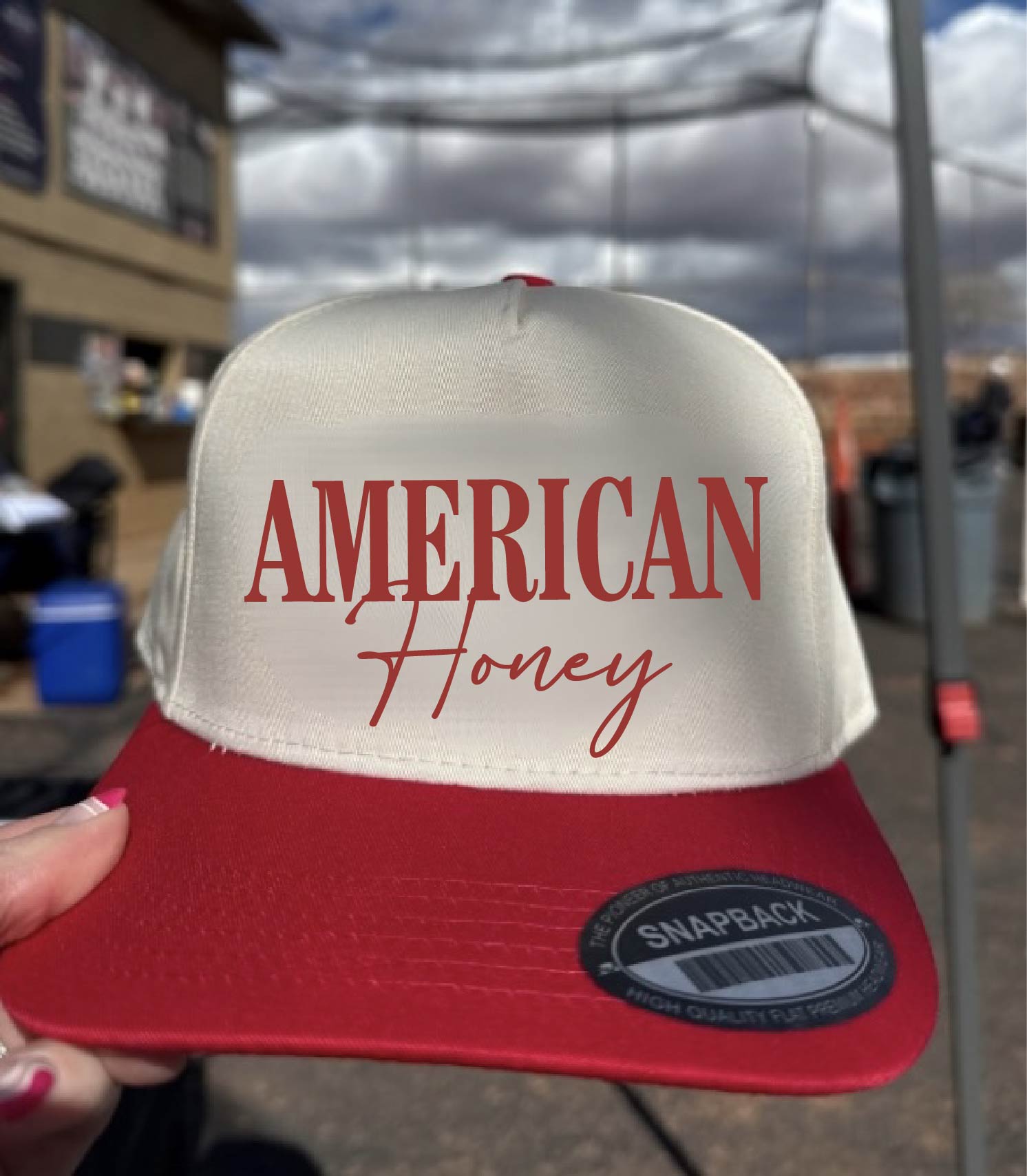 American Honey two toned ball cap patriotic Otto 5 panel ball cap 