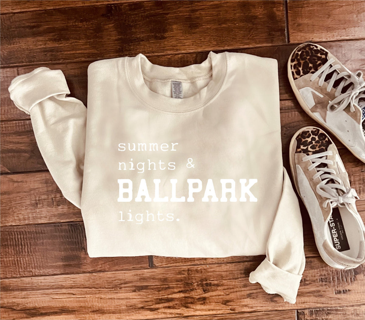 Ballpark lights basic sweatshirt Sports collection, baseball Gildan 18000 sweatshirt 
