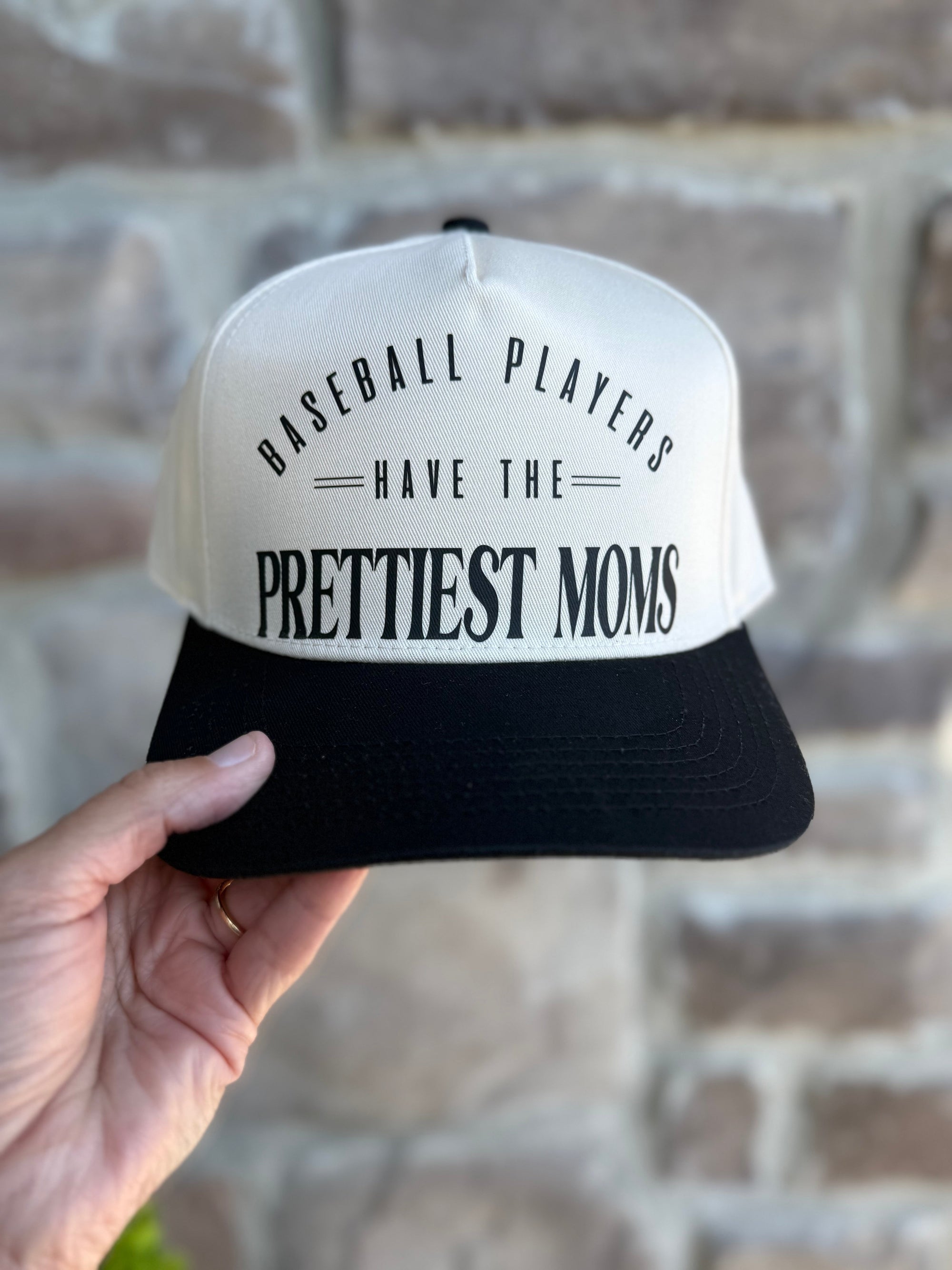 Baseball players have the prettiest moms two toned ball cap baseball Otto 5 panel ball cap 
