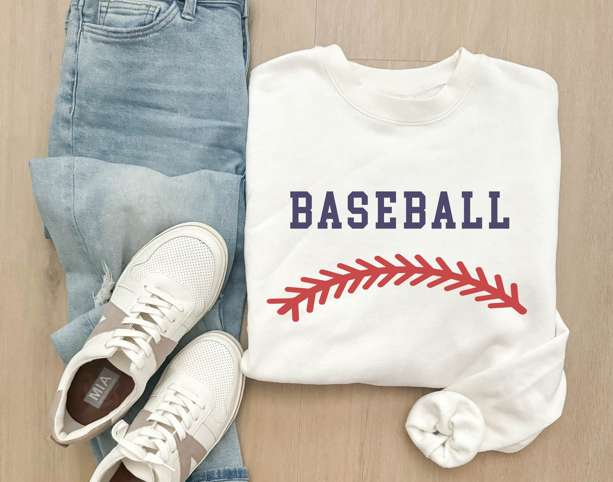 Baseball Stitch basic sweatshirt baseball Gildan 18000 sweatshirt 
