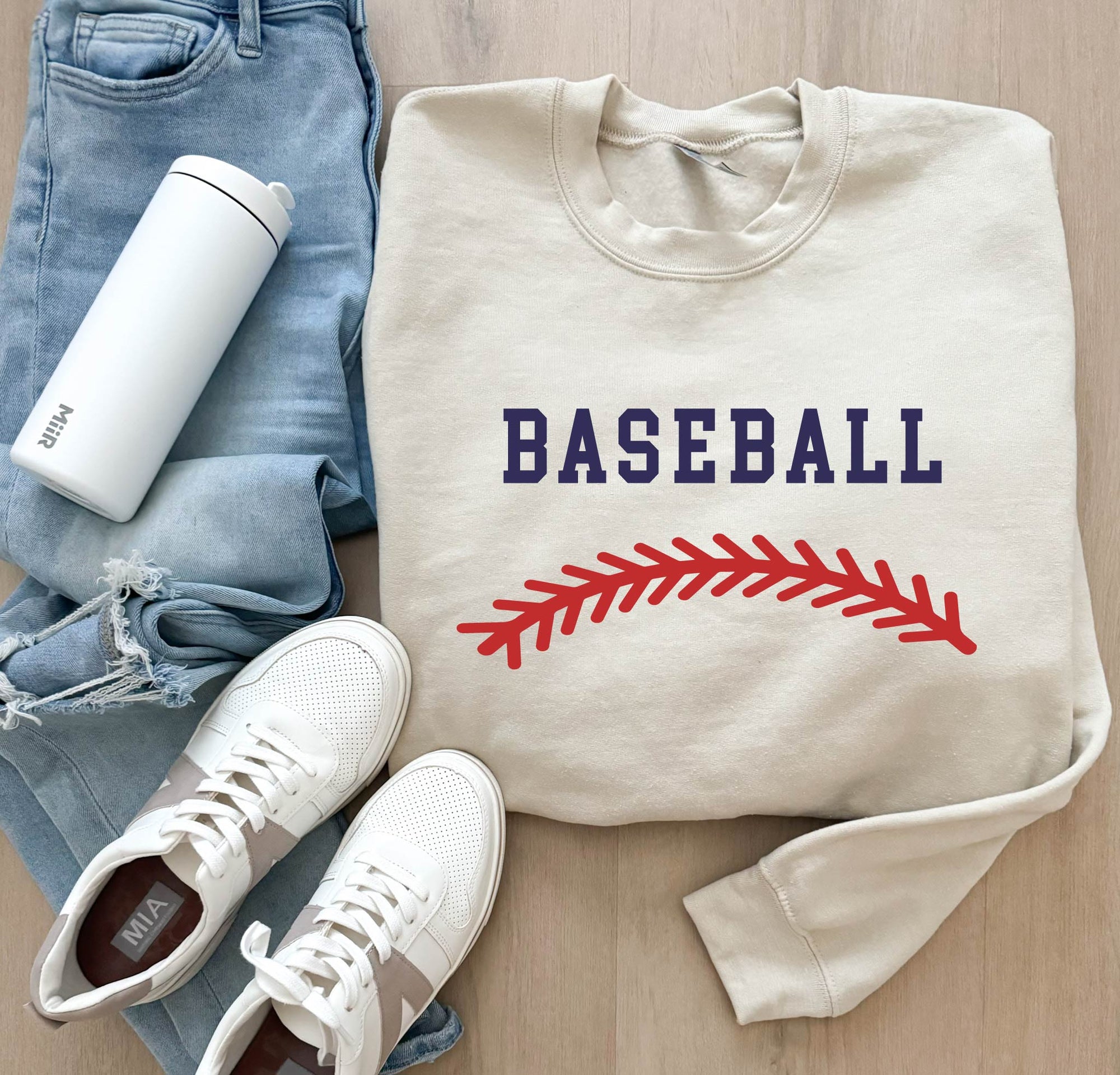 Baseball Stitch basic sweatshirt baseball Gildan 18000 sweatshirt 