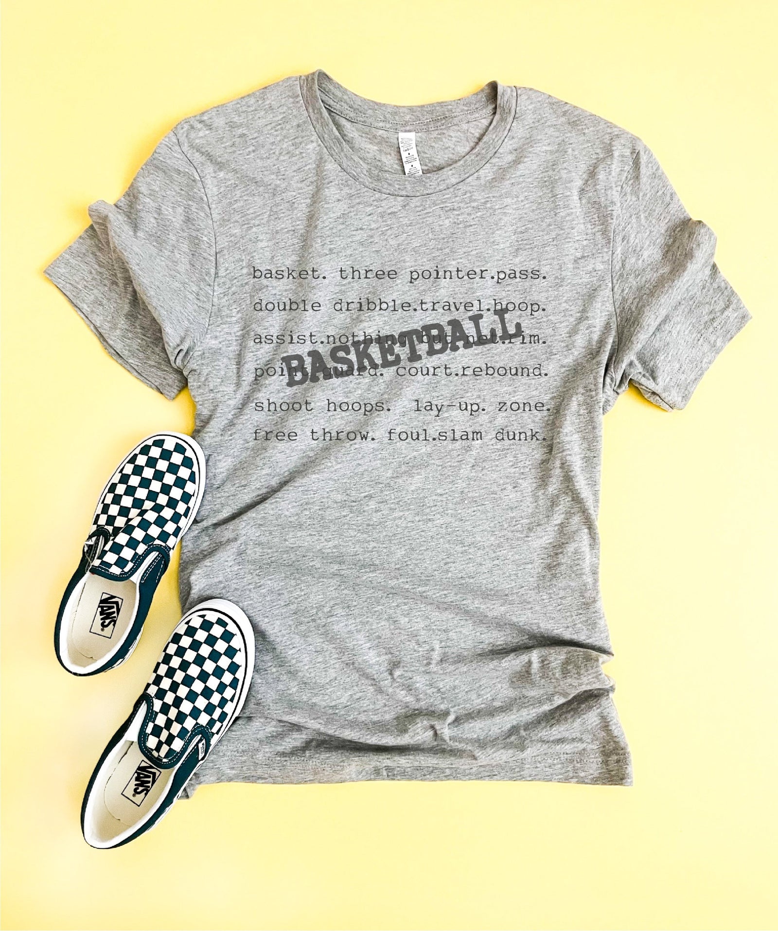 Basketball words youth tee Kids Short sleeve tee Next Level 3310 kids tee heather grey 