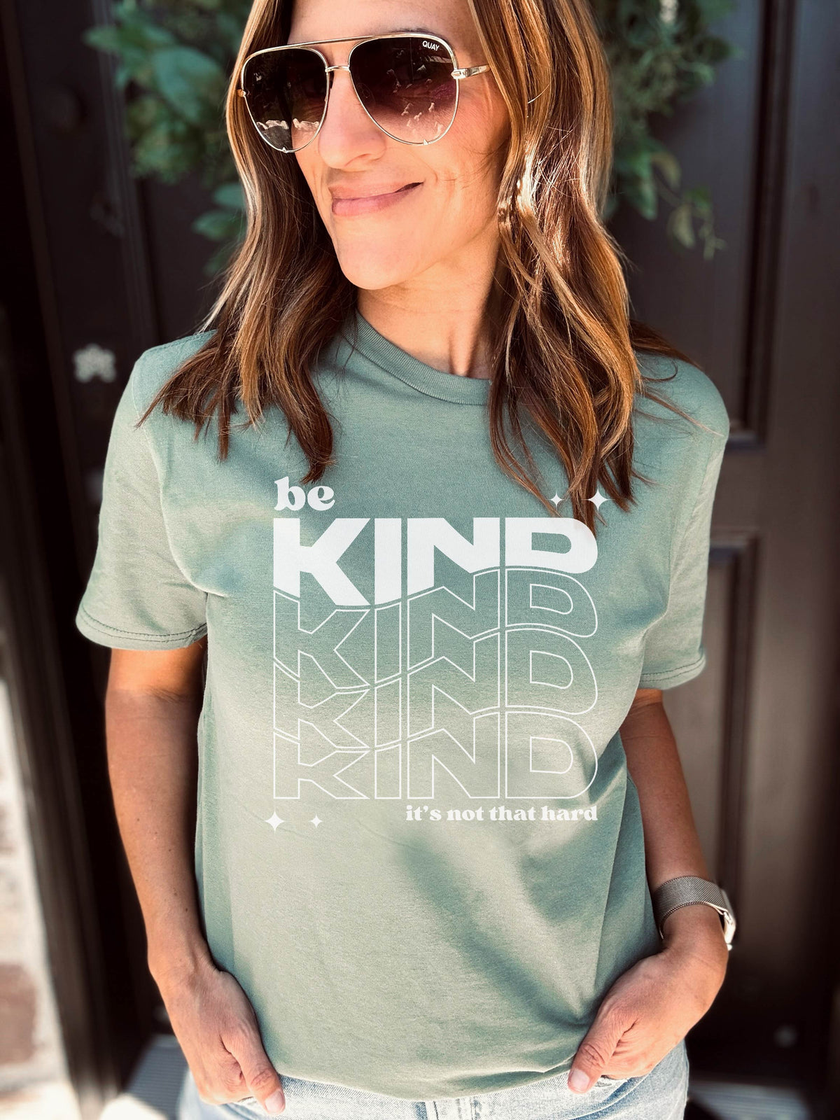 Be Kind not that hard heavyweight tee teacher, back to school Lane seven heavyweight tee 