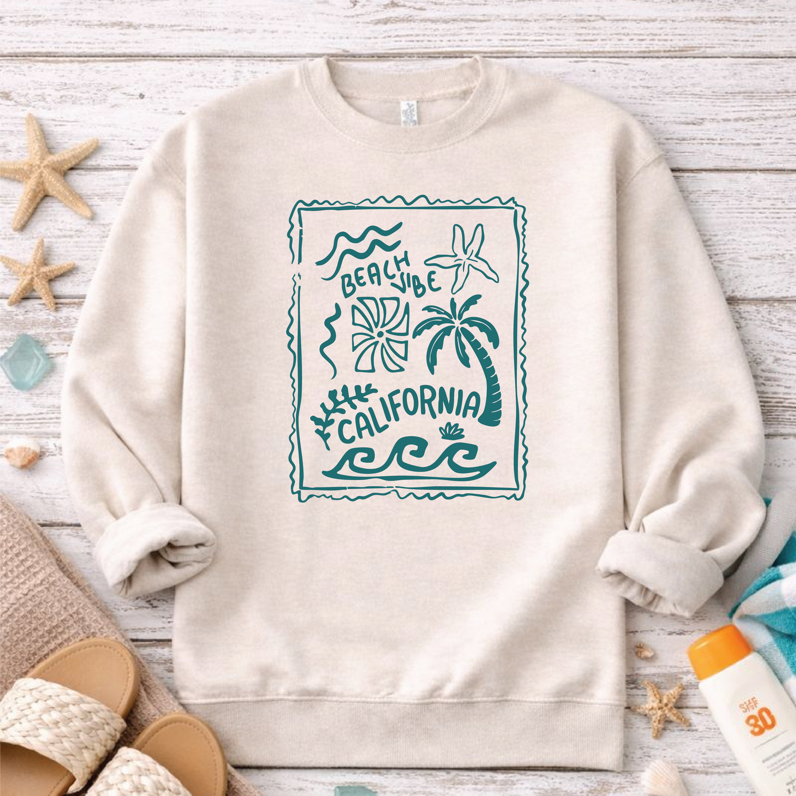 California Stamp Sweatshirt Graphic Design Sweatshirt Lane Seven 