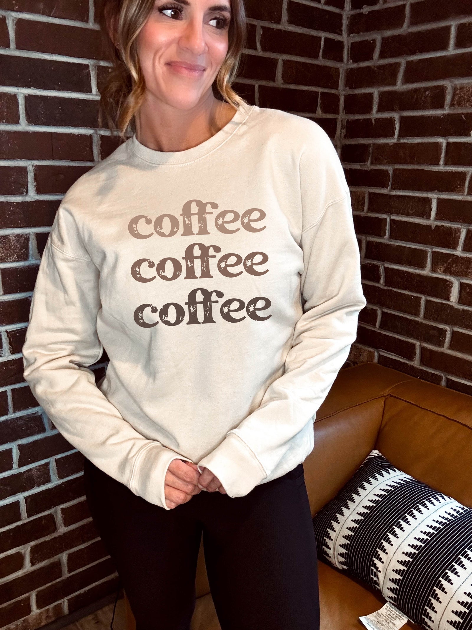 Coffee coffee coffee basic sweatshirt coffee Jerzees 562MR 