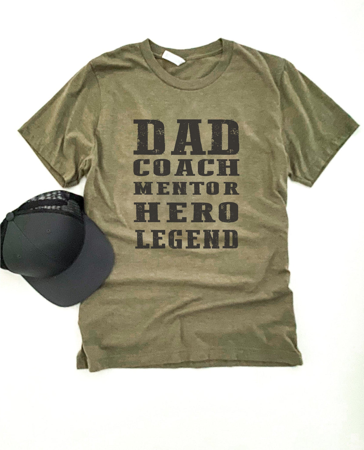Dad coach mentor hero tee Father&#39;s Day Bella canvas 3001 cool grey 