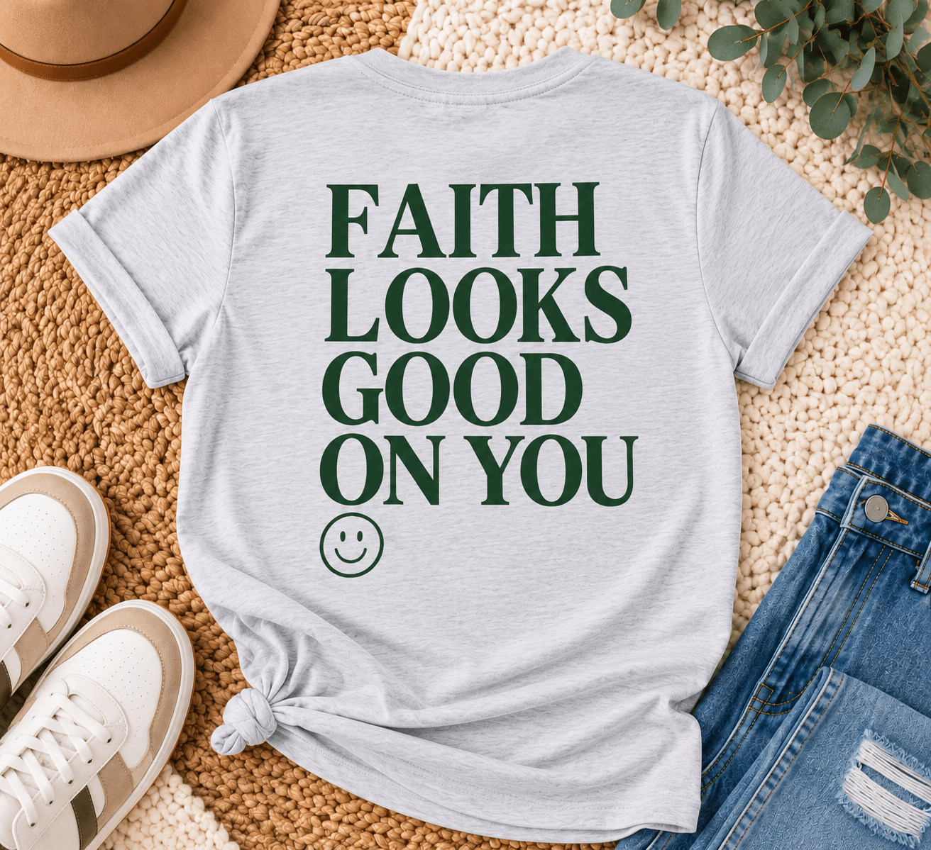 Faith Looks Good on You Tee christmas Lane Seven 