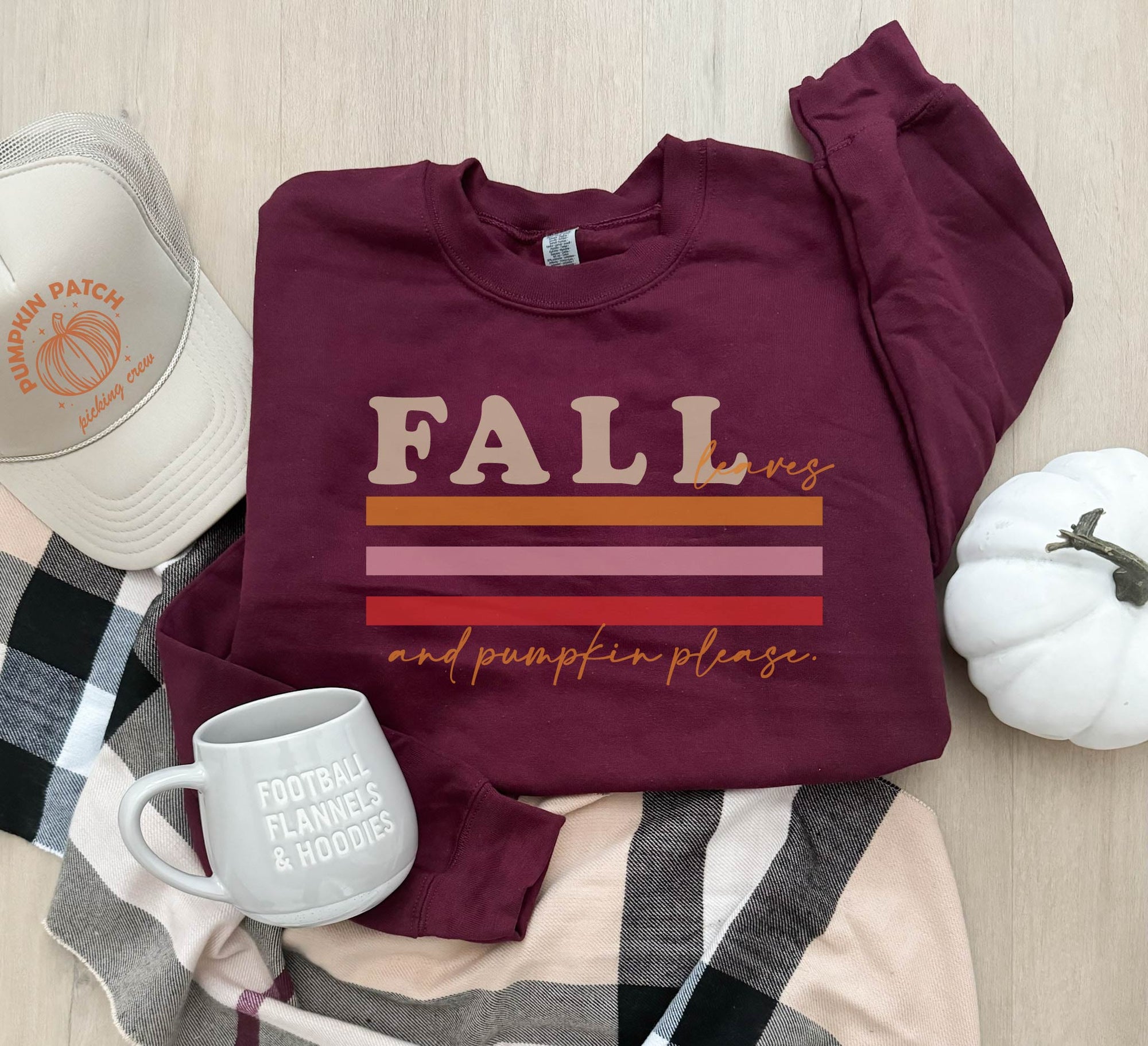 Fall Leaves and Pumpkin Please sweatshirt Fall Sweatshirt ss3000 