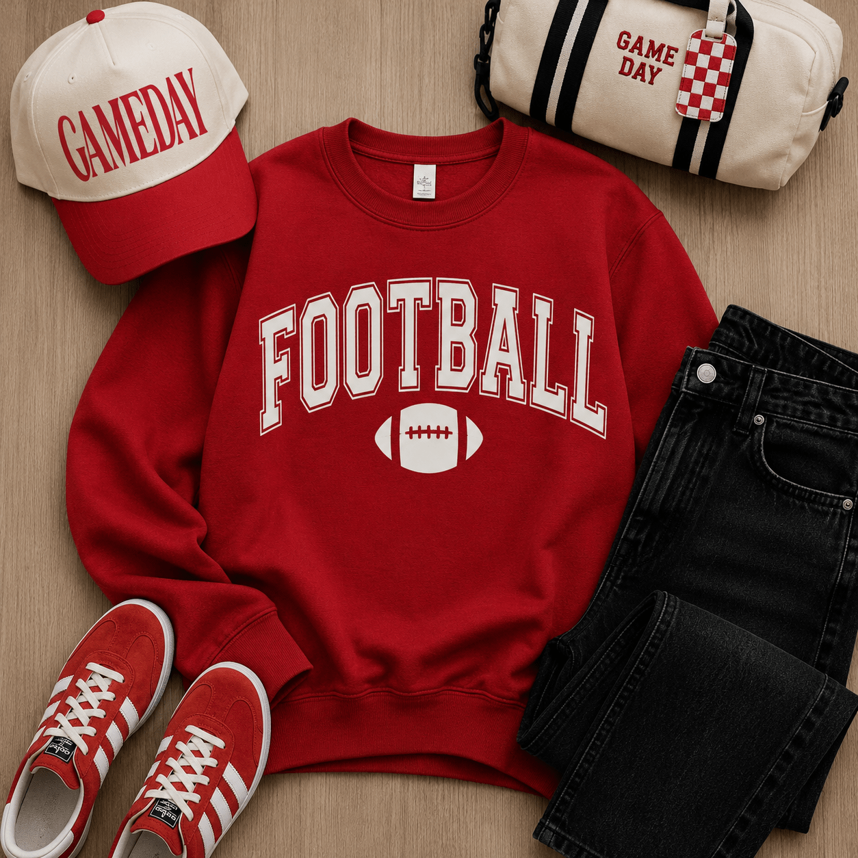 Football arch fleece sweatshirt football Lane Seven 