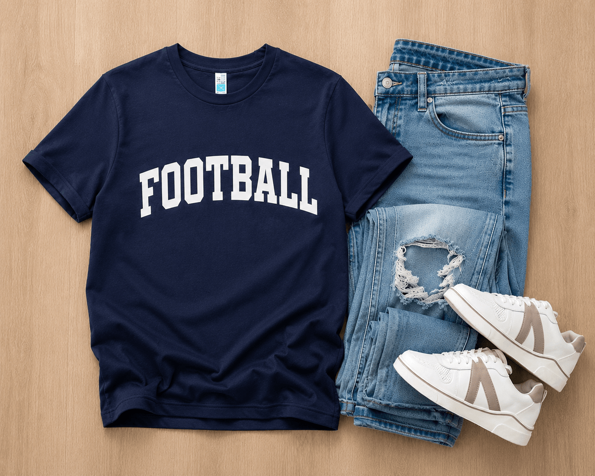 Football arch heavyweight tee football Lane seven heavyweight tee XS Navy 