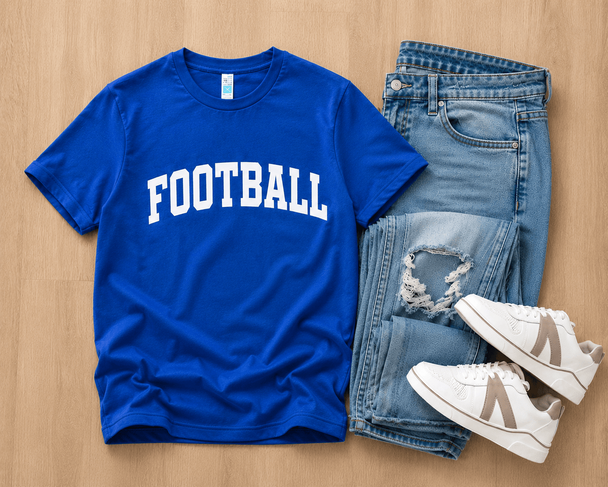 Football arch heavyweight tee football Lane seven heavyweight tee XS Royal 