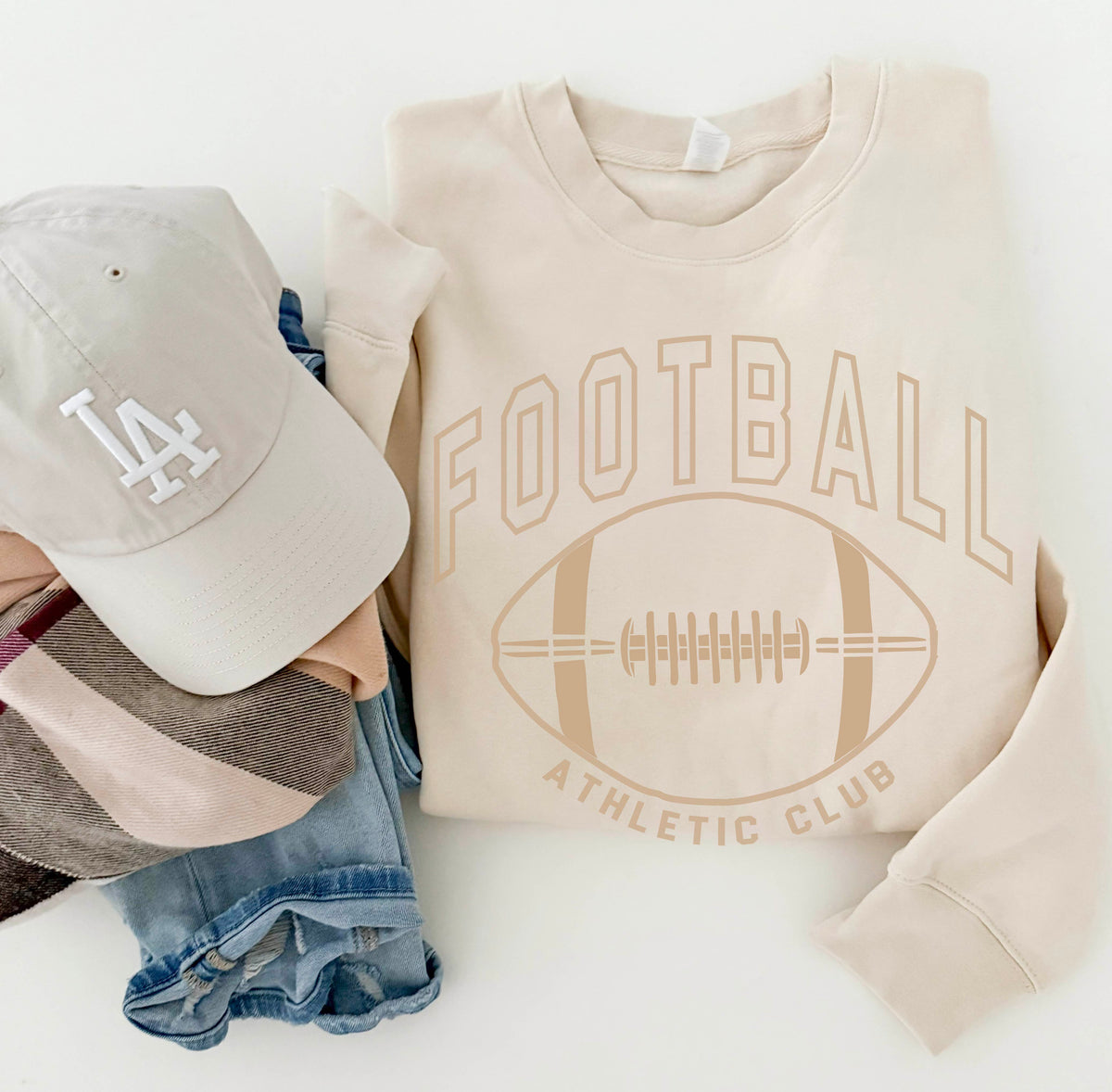 Football athletic club fleece sweatshirt Football collection Lane seven premium fleece crew 