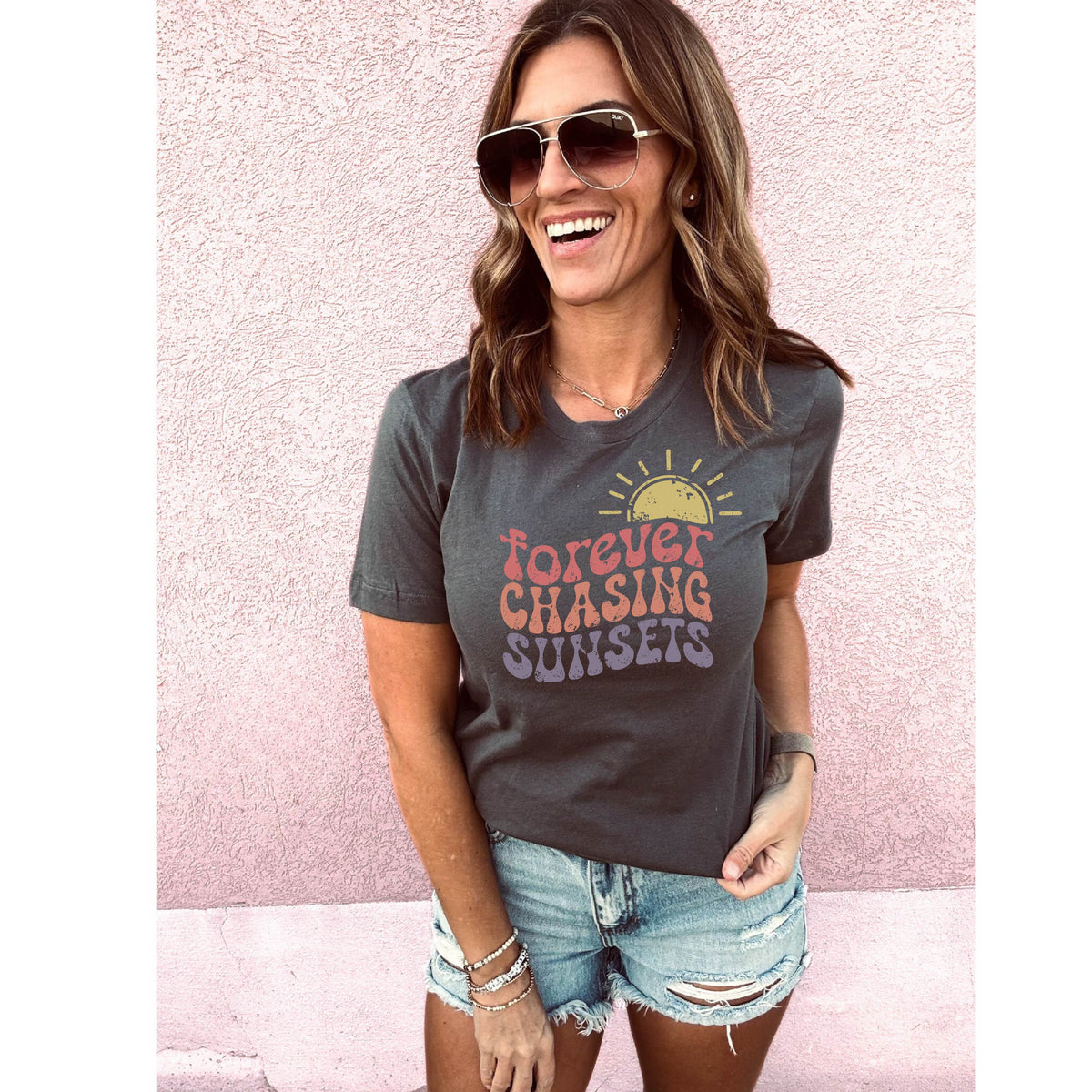 Forever chasing sunsets tee
