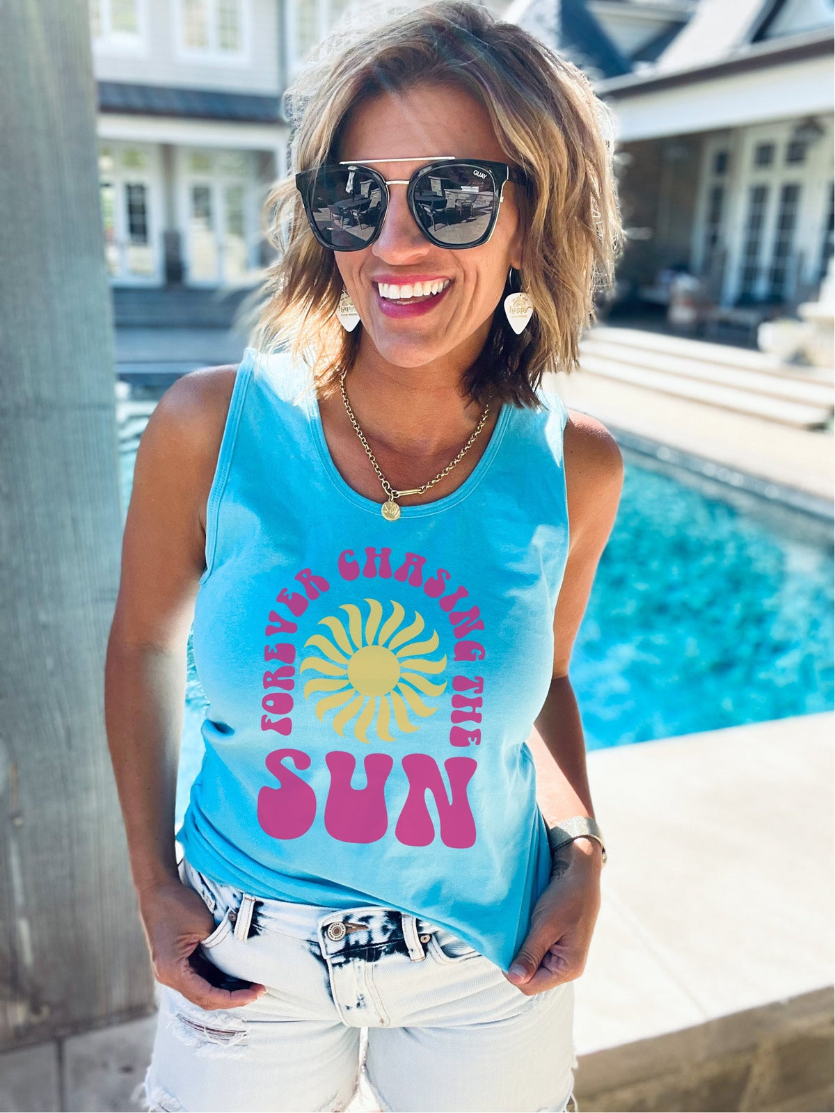 Forever chasing the sun unisex tank Miscellaneous tank Cotton heritage mc1790 