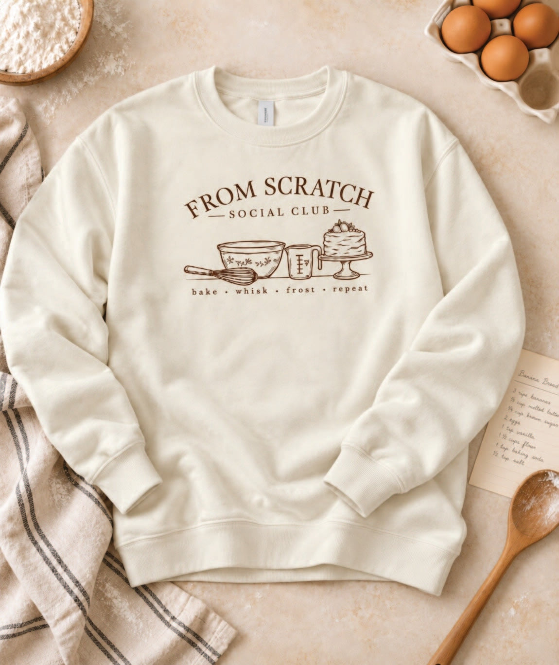 From Scratch Social Club Sweatshirt book Tultex 