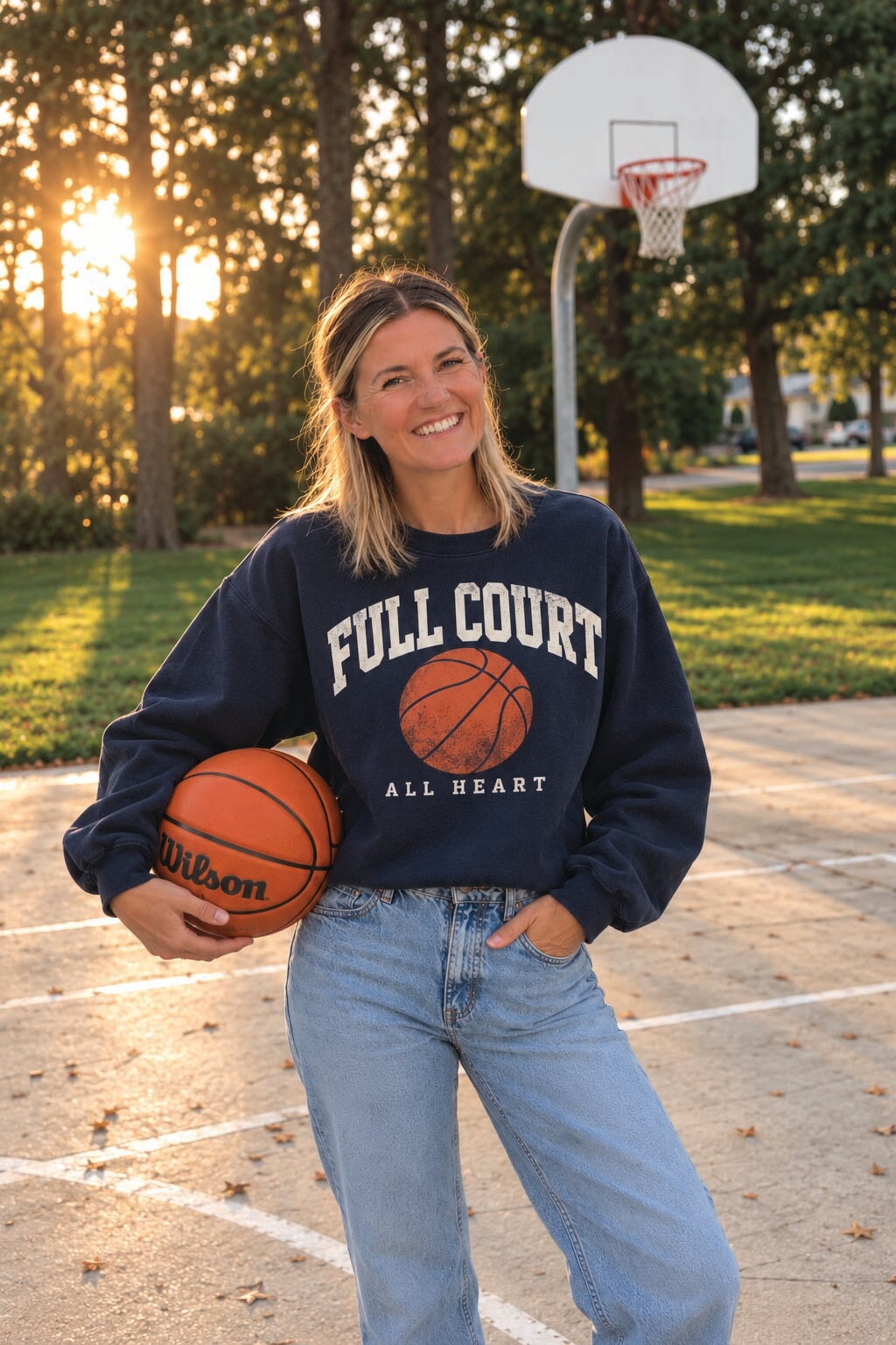 Full Court All Heart Sweatshirt Sports collection Lane Seven 