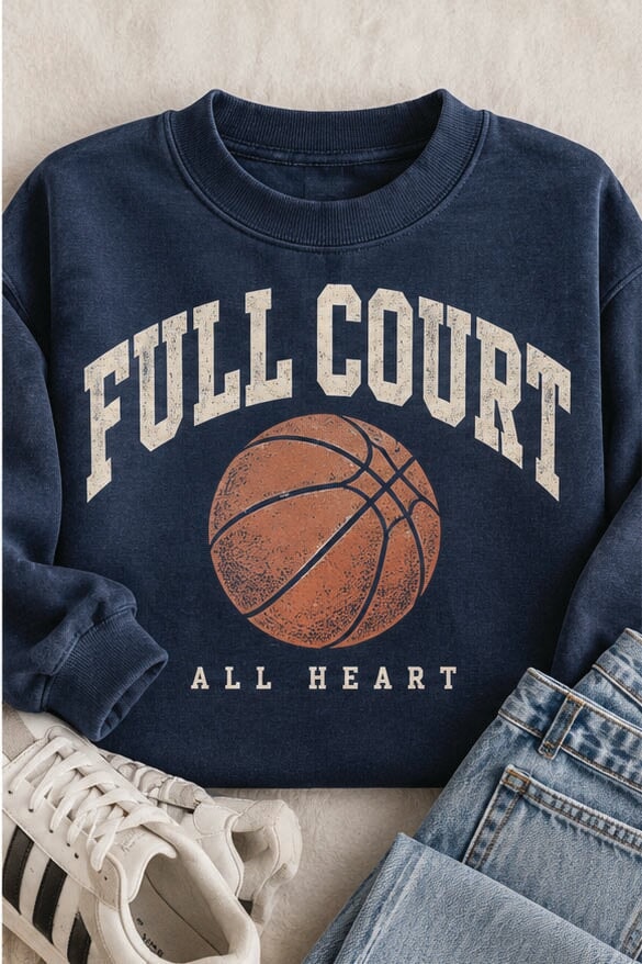 Full Court All Heart Sweatshirt Sports collection Lane Seven 