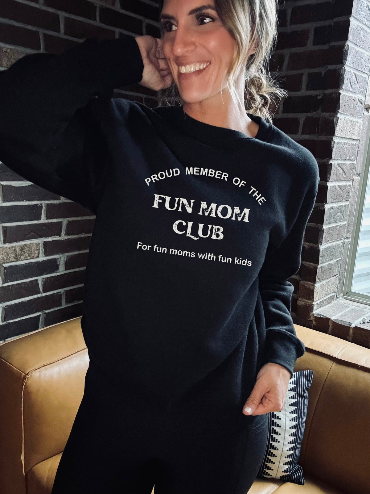 Fun mom club fleece sweatshirt mom Lane seven unisex sweatshirt 