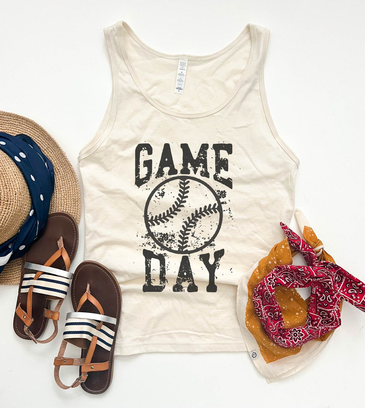 Gameday grunge baseball unisex tank baeball Bella canvas unisex tank- royal blue 