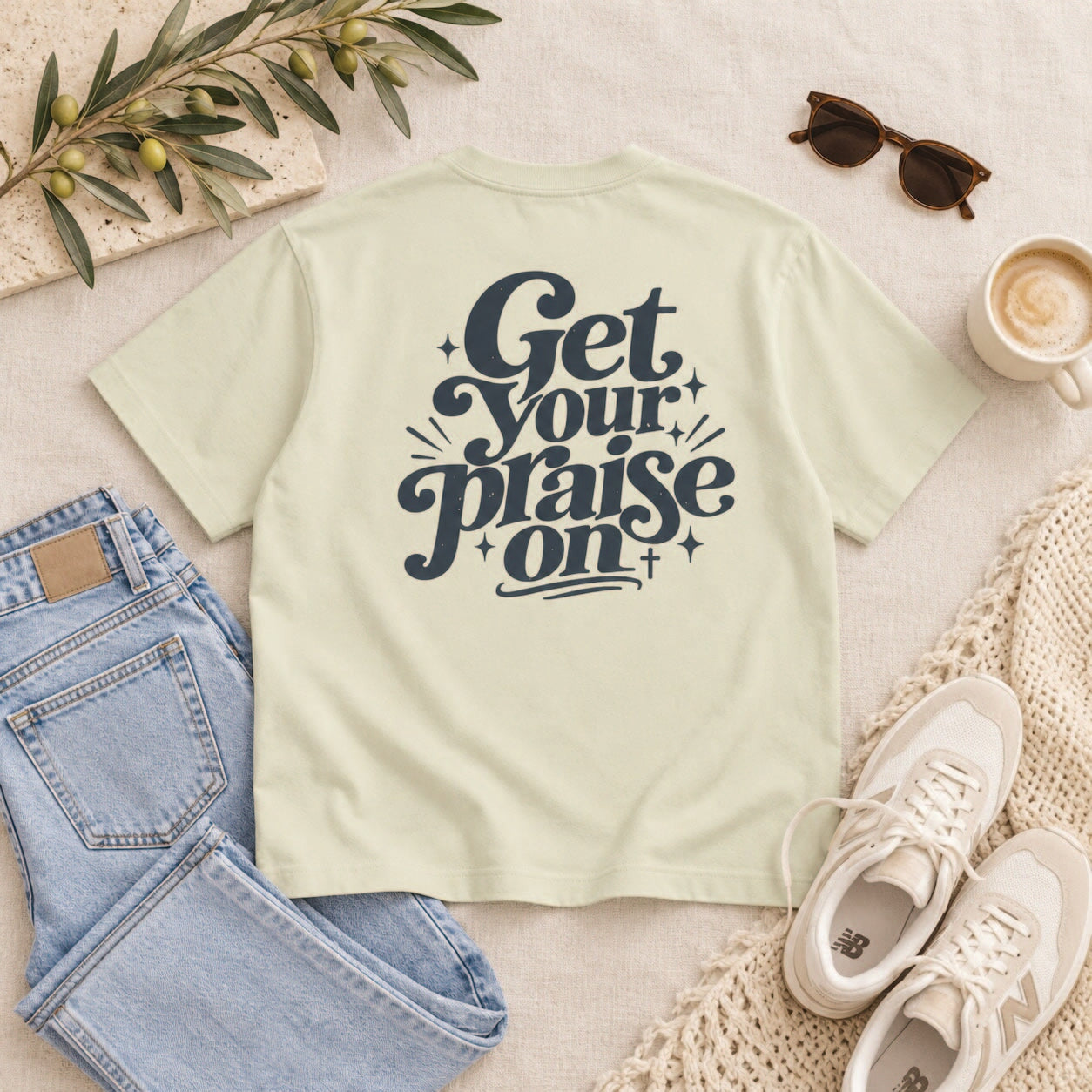 Get Your Praise On Garment Washed Tee Faith Lane Seven 