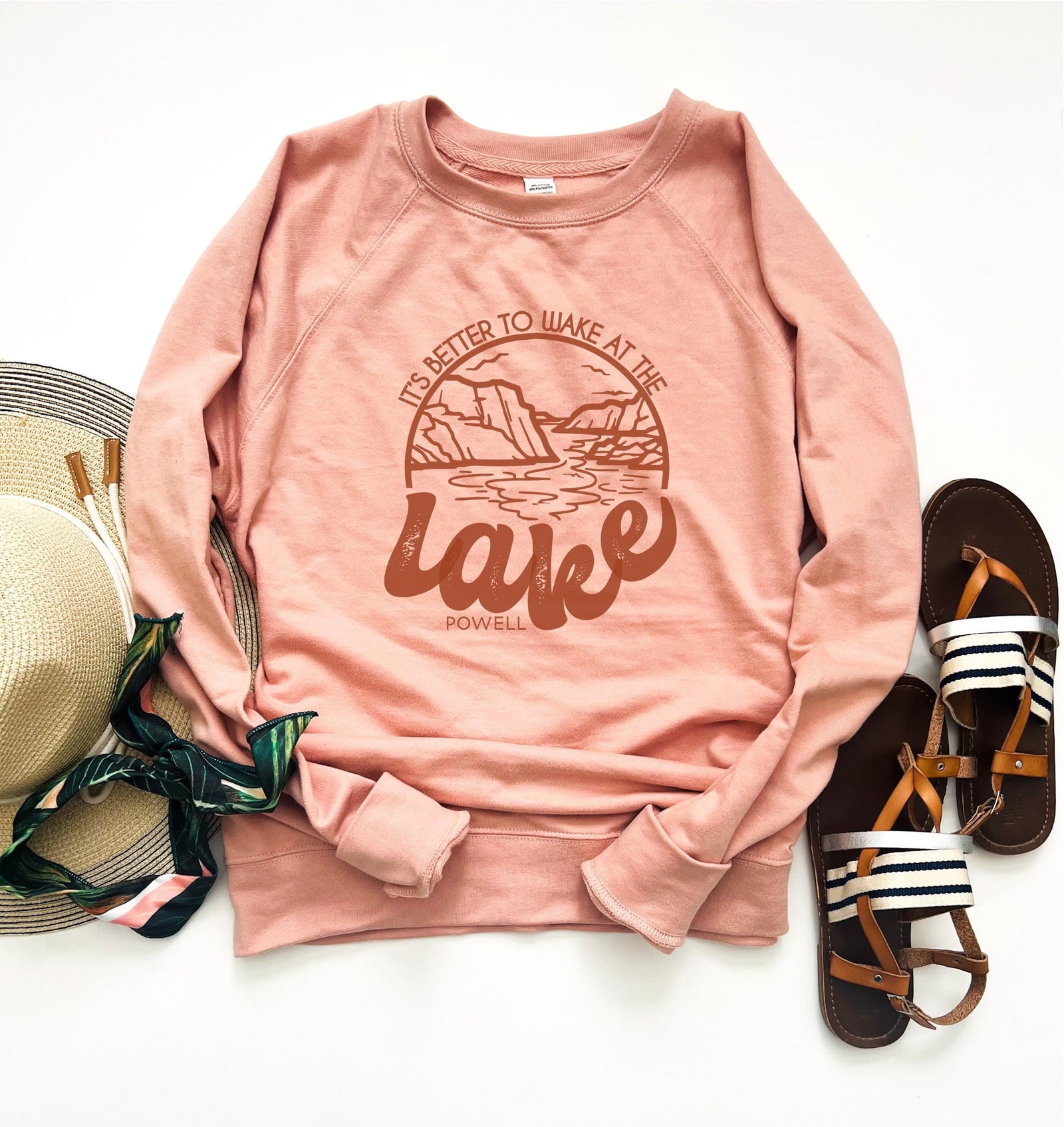 It's better to wake at Lake Powell french terry sweatshirt National park collection Independent Trading French Terry raglan 