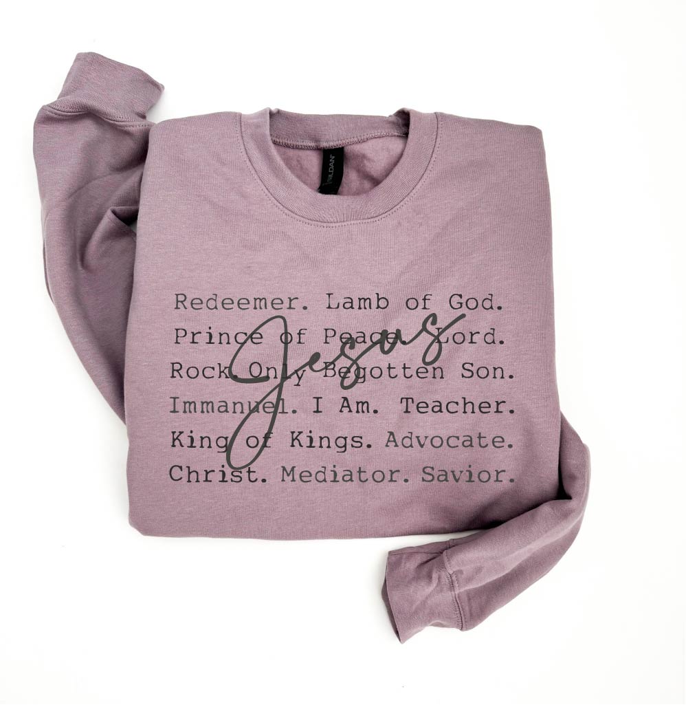 Jesus words sweatshirt Words collection, easter Gildan 18000 sweatshirt XS Paragon 