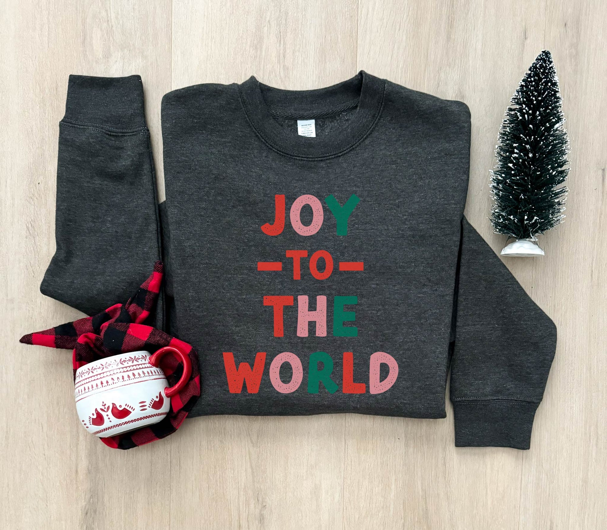 Joy to the World basic sweatshirt Holiday sweatshirt ITC Fleece SS3000 