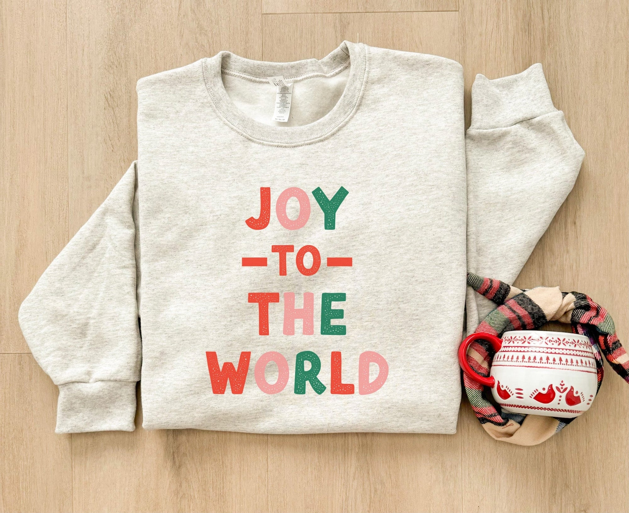 Joy to the World basic sweatshirt Holiday sweatshirt ITC Fleece SS3000 