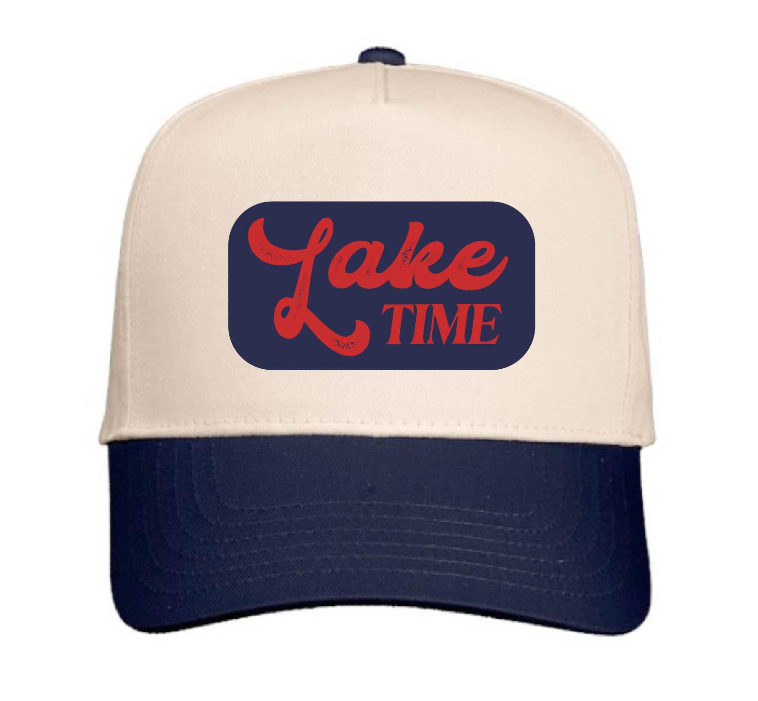 Lake time two toned ball cap Hat Otto 5 panel ball cap 