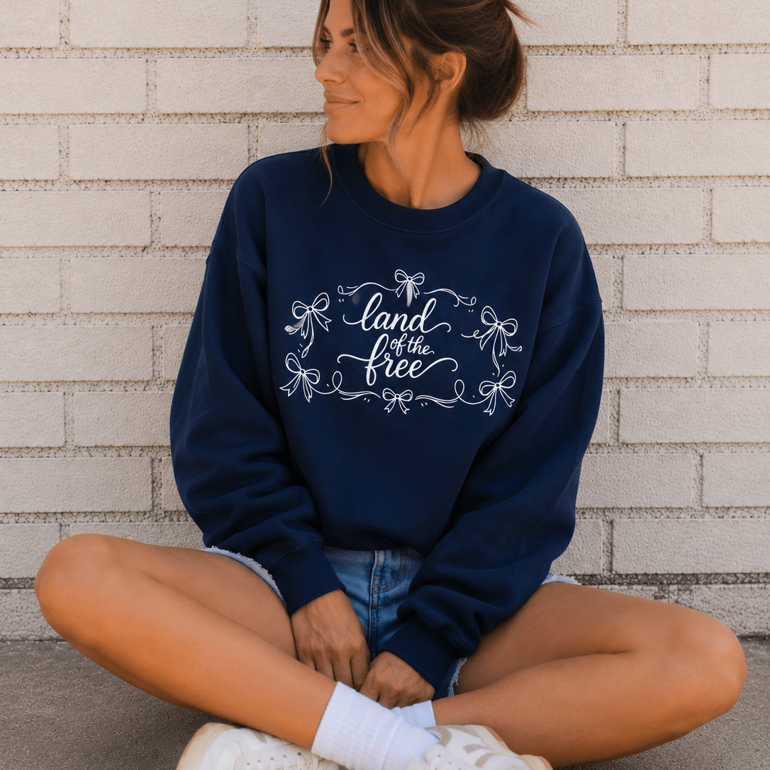 Land of the Free Sweatshirt Graphic Design Sweatshirt Lane Seven 