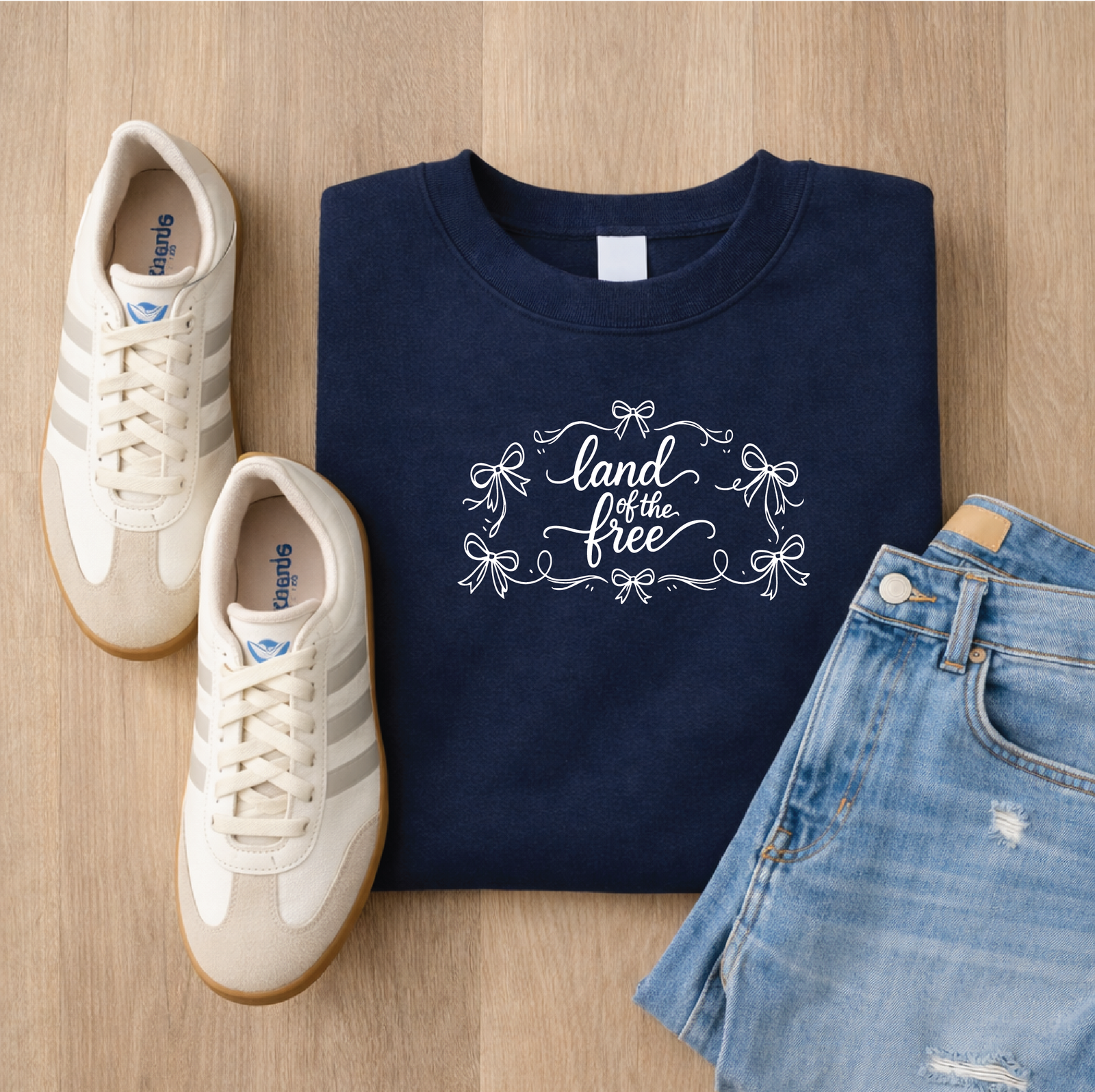 Land of the Free Sweatshirt Graphic Design Sweatshirt Lane Seven 