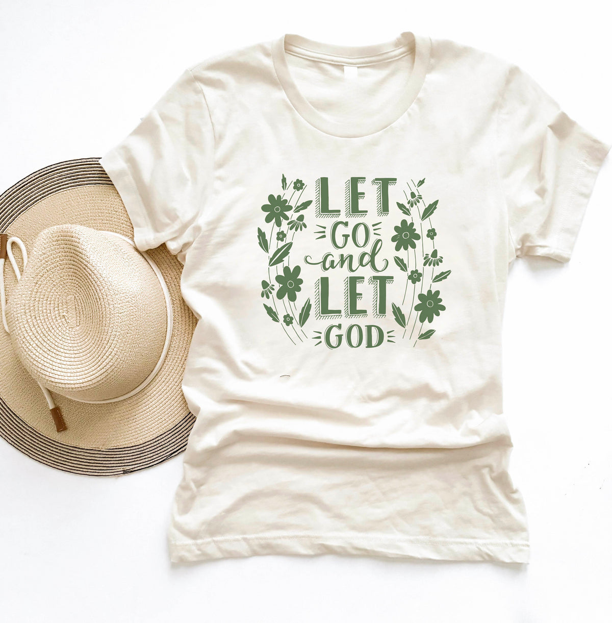 Let go let God tee faith based Lane seven 