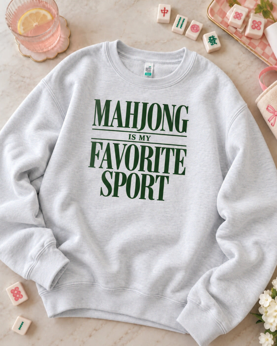Mahjong is my Favorite Sport Sweatshirt book Gildan 