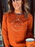 Meet me at the pumpkin patch sweatshirt Fall sweatshirt CH fleece sweatshirt adobe XS Adobe orange/cream font 