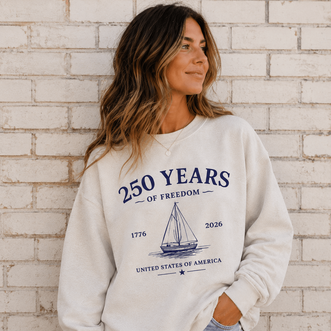 New England Americana Sweatshirt Graphic Design Sweatshirt Lane Seven XS 