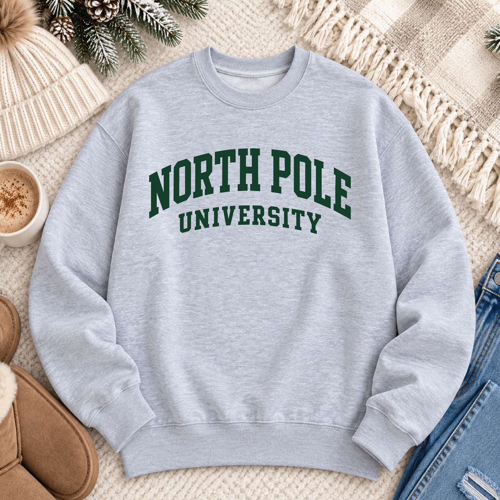 North Pole University Sweatshirt christmas Lane Seven 