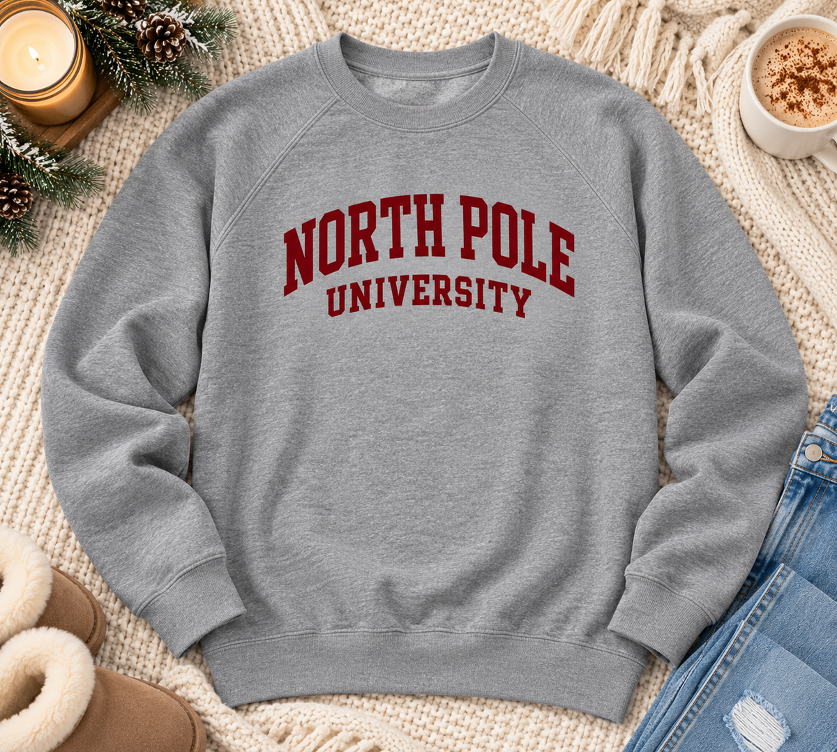 North Pole University French Terry Sweatshirt