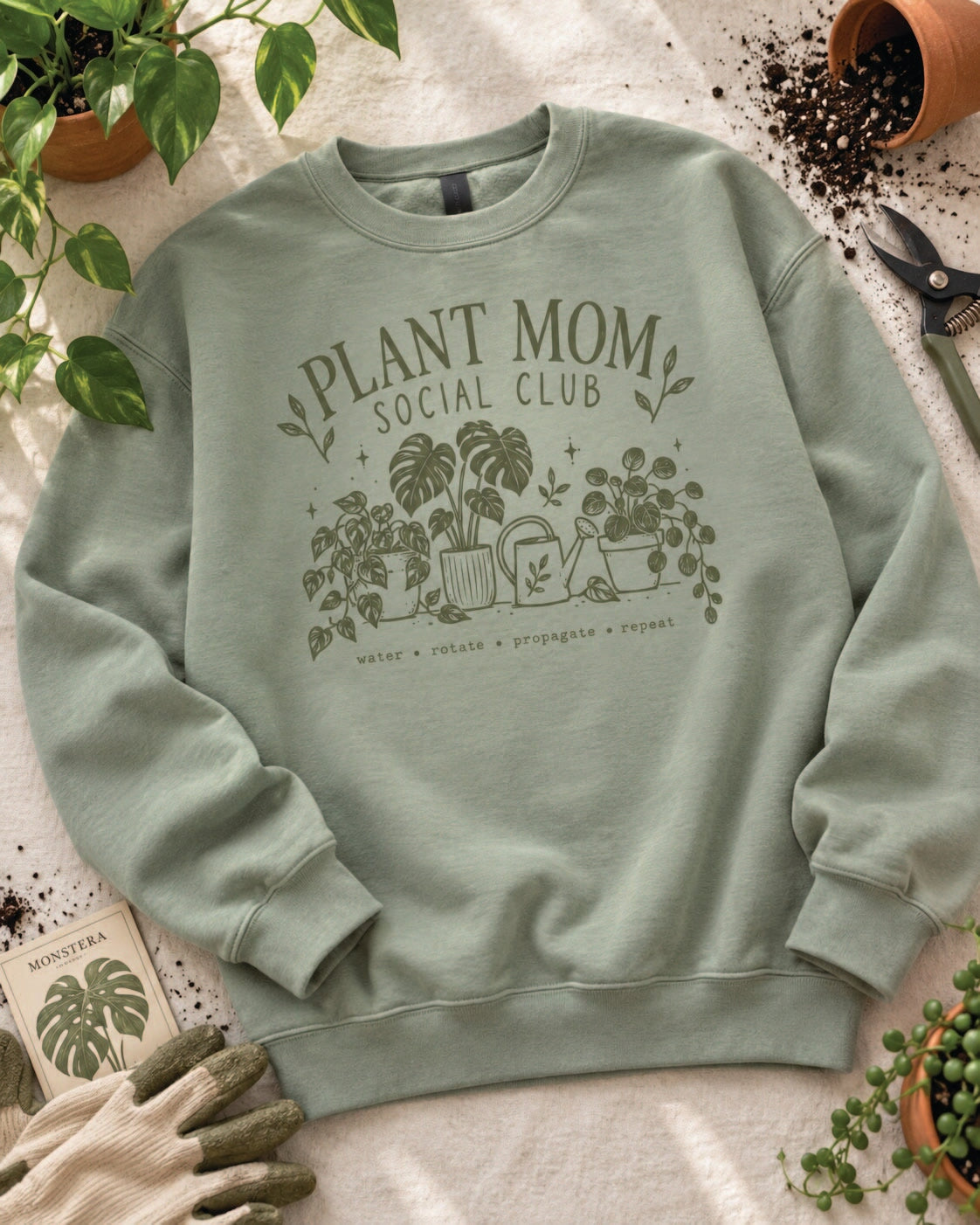 Plant Mom Social Club Sweatshirt hobbies Lane Seven 